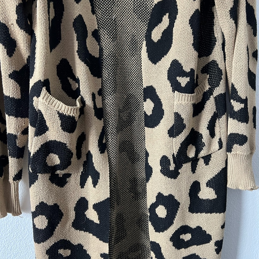 Vestidos Leopard Print Pocket Cardigan - Picture 4 of 6